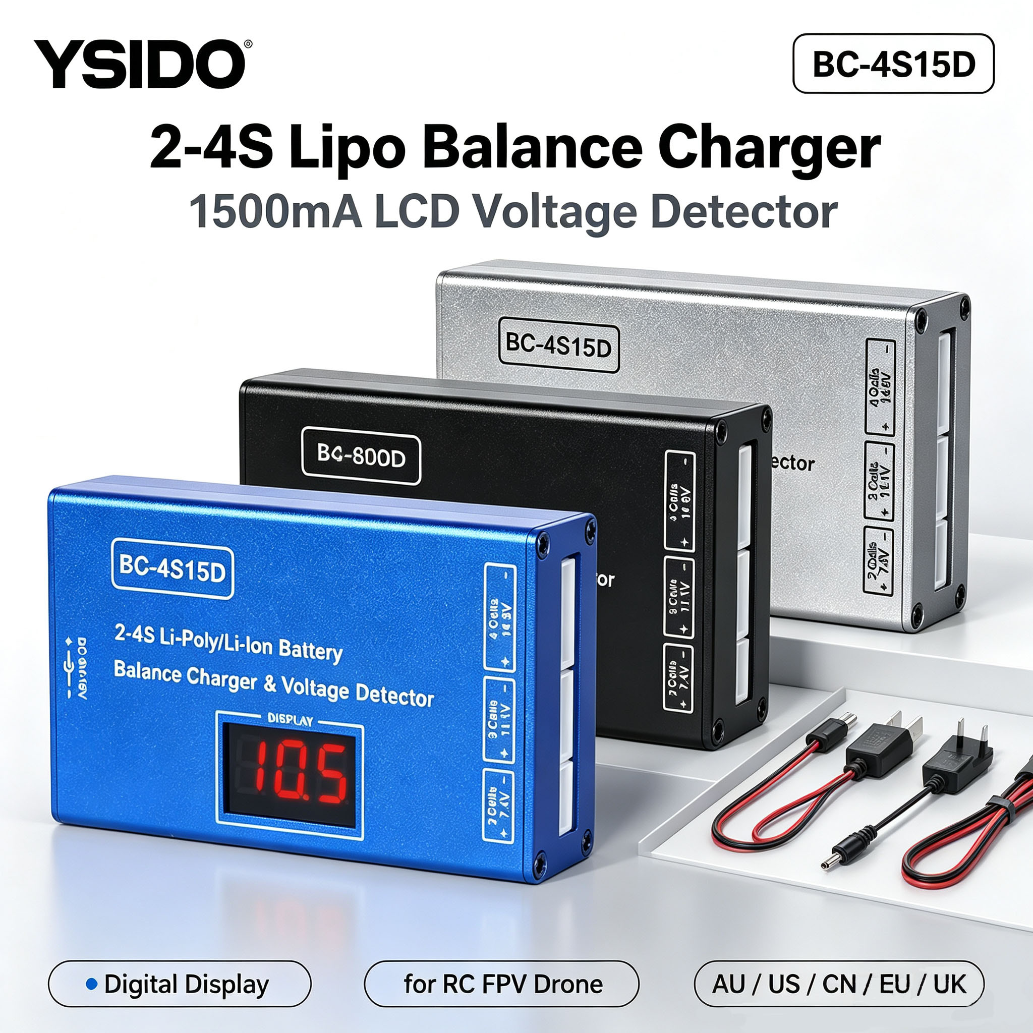 Drone Battery Voltage Checker - BC-4S15D 2-4S Lithium Balance Charger 1500mA