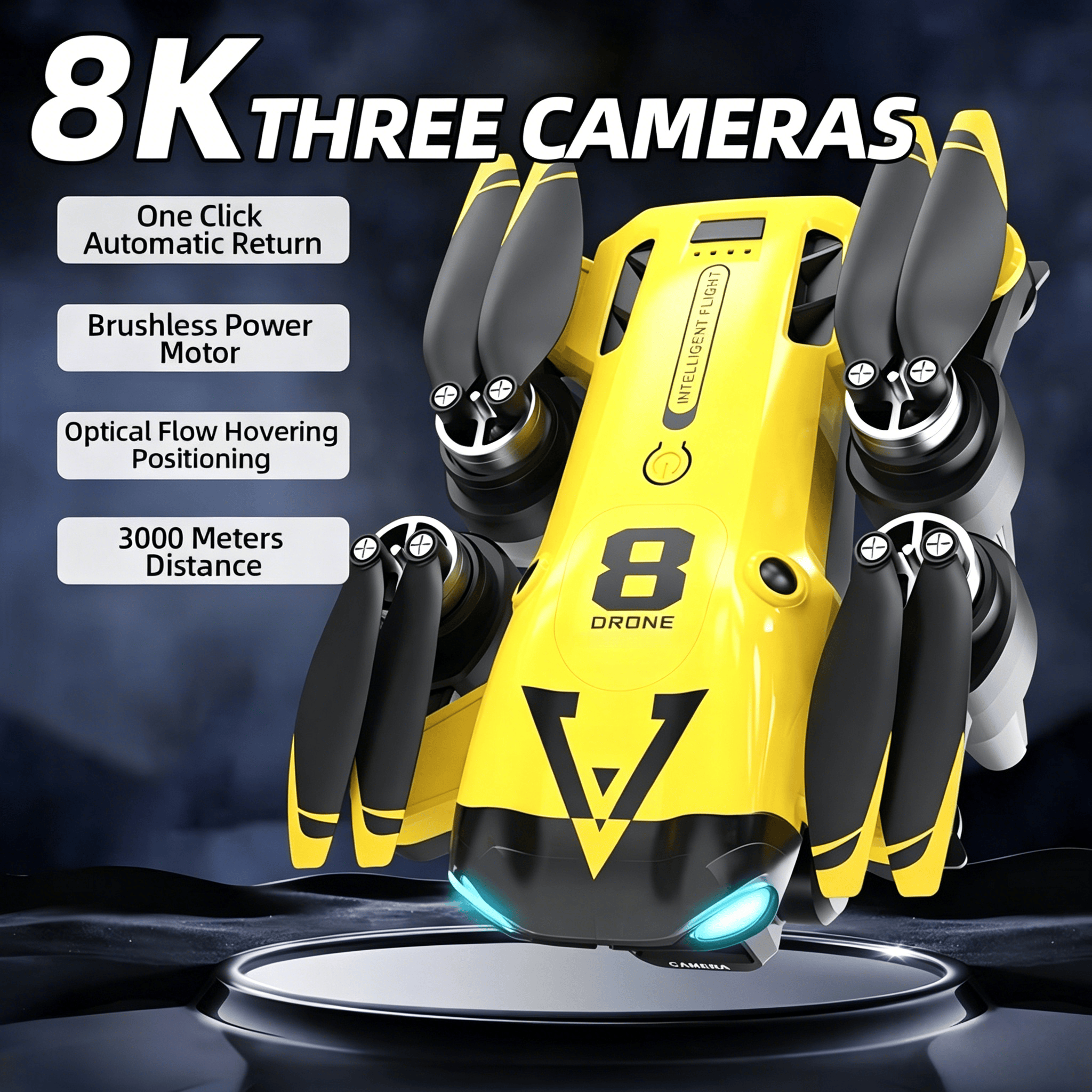 Drone Battery Box - New Quadcopter with Triple Cameras, Optical