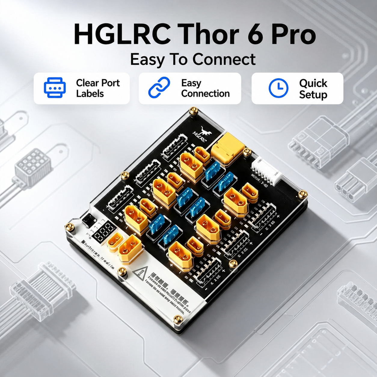 HGLRC Thor 6 Pro LiPo Parallel - Drone Battery Parallel Board avaliação e preço