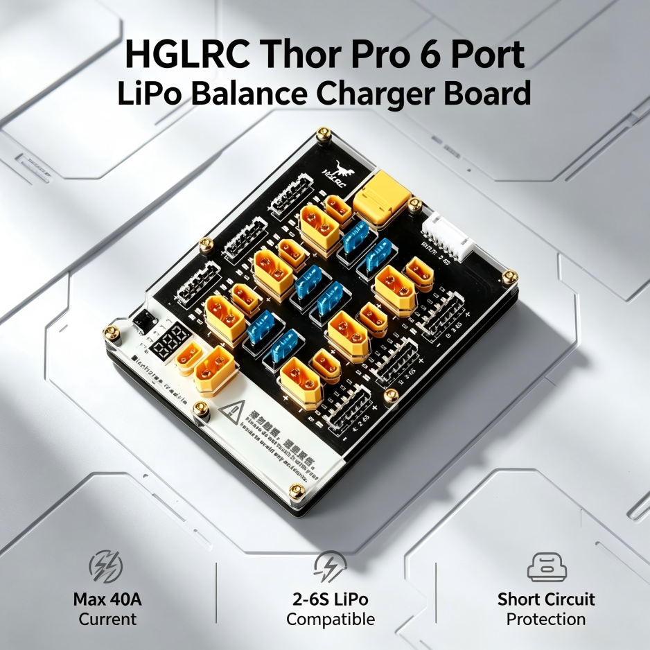 HGLRC Thor Pro 6 Port LiPo Bal - Drone Battery Parallel Board avaliação e preço