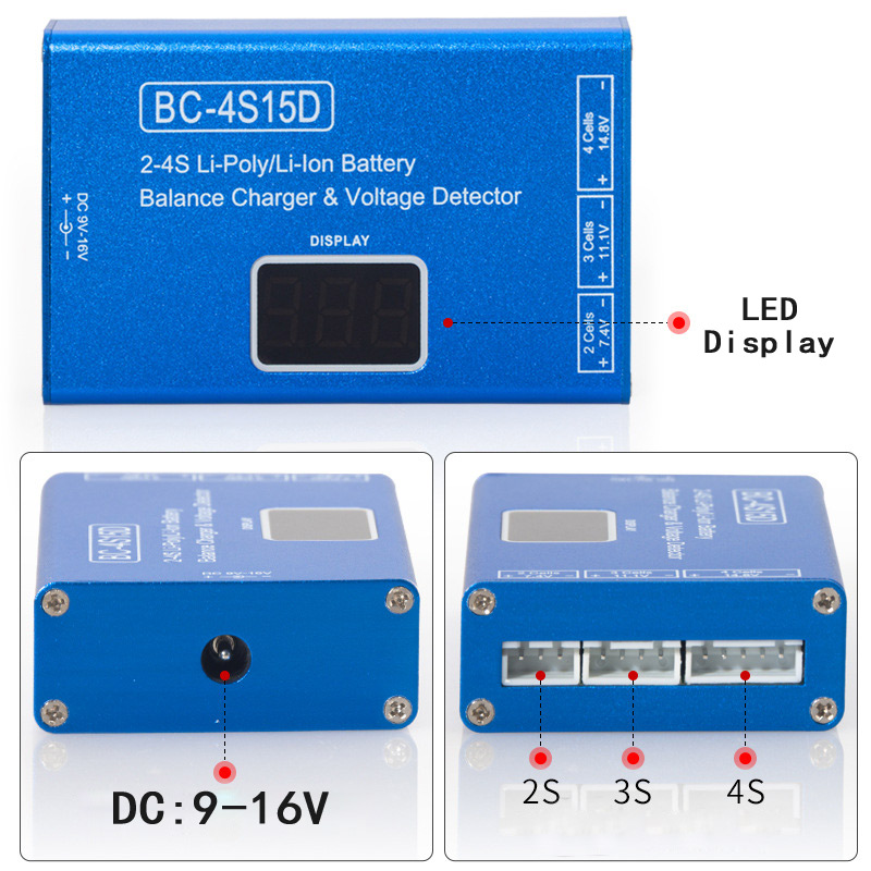 BC-4S15D 2-4S Lithium Balance  - Drone Battery Voltage Checker avaliação e preço