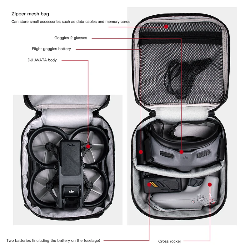 Portable Case Dual Layer Stora - Drone Battery Bag avaliação e preço