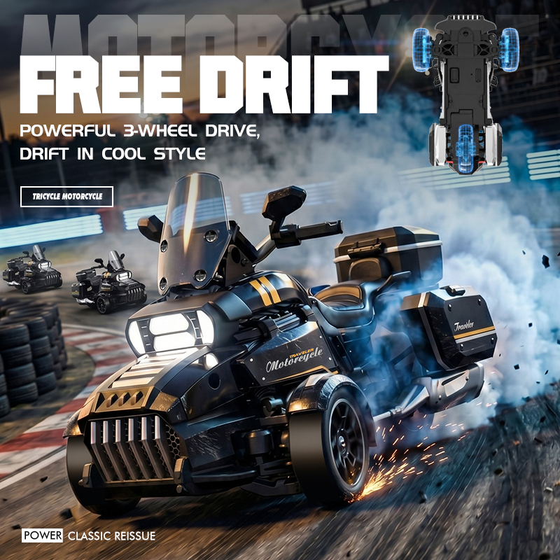 1:43 RC Drift Three-Wheeled Mo - Drone Battery Alarm avaliação e preço