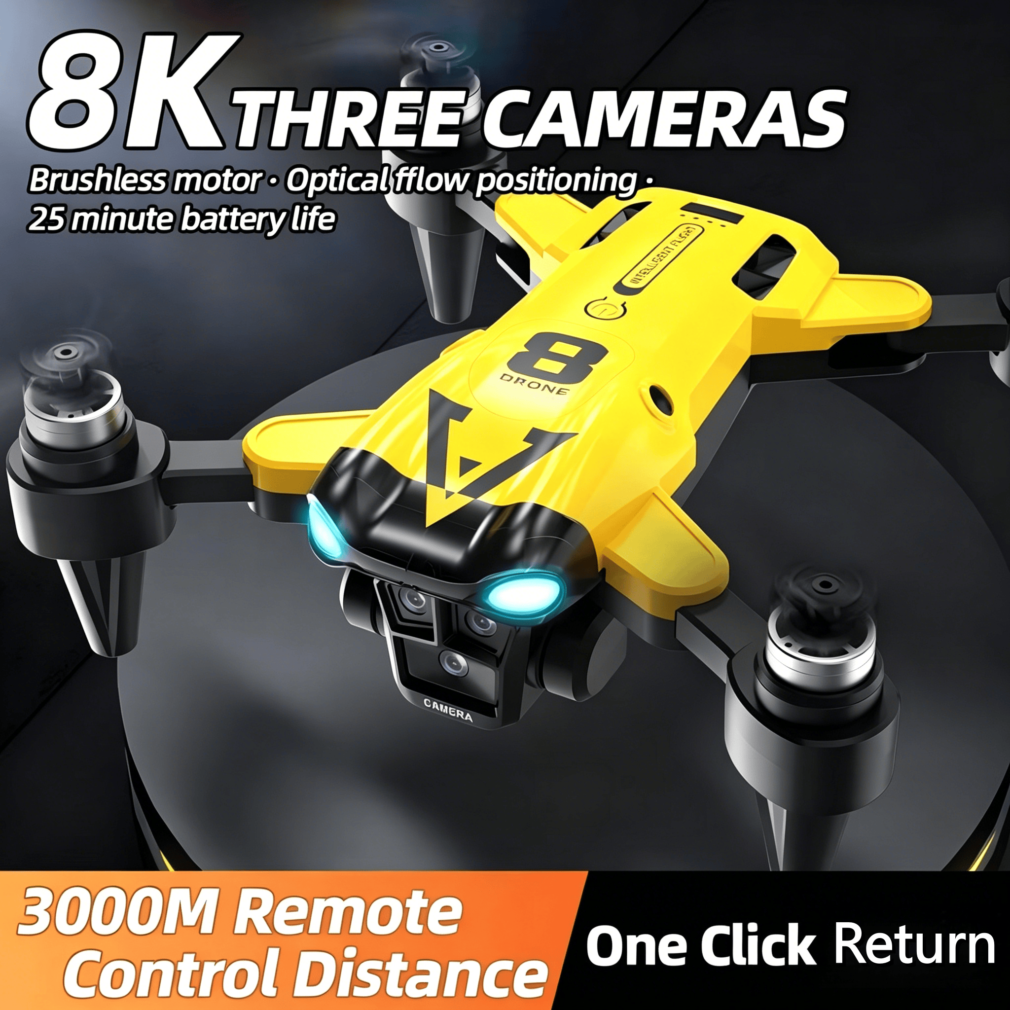 New Quadcopter with Triple Cam - Drone Battery Box avaliação e preço