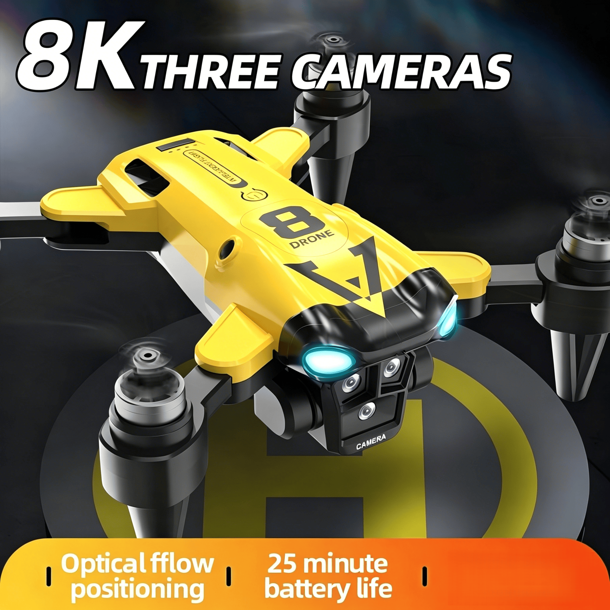 New Quadcopter with Triple Cam - Drone Battery Box avaliação e preço