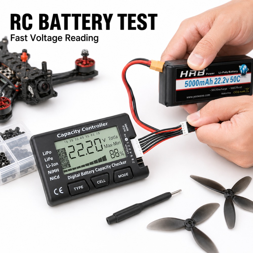 Battery Capacity Checker Digit - Drone Battery Voltage Checker avaliação e preço