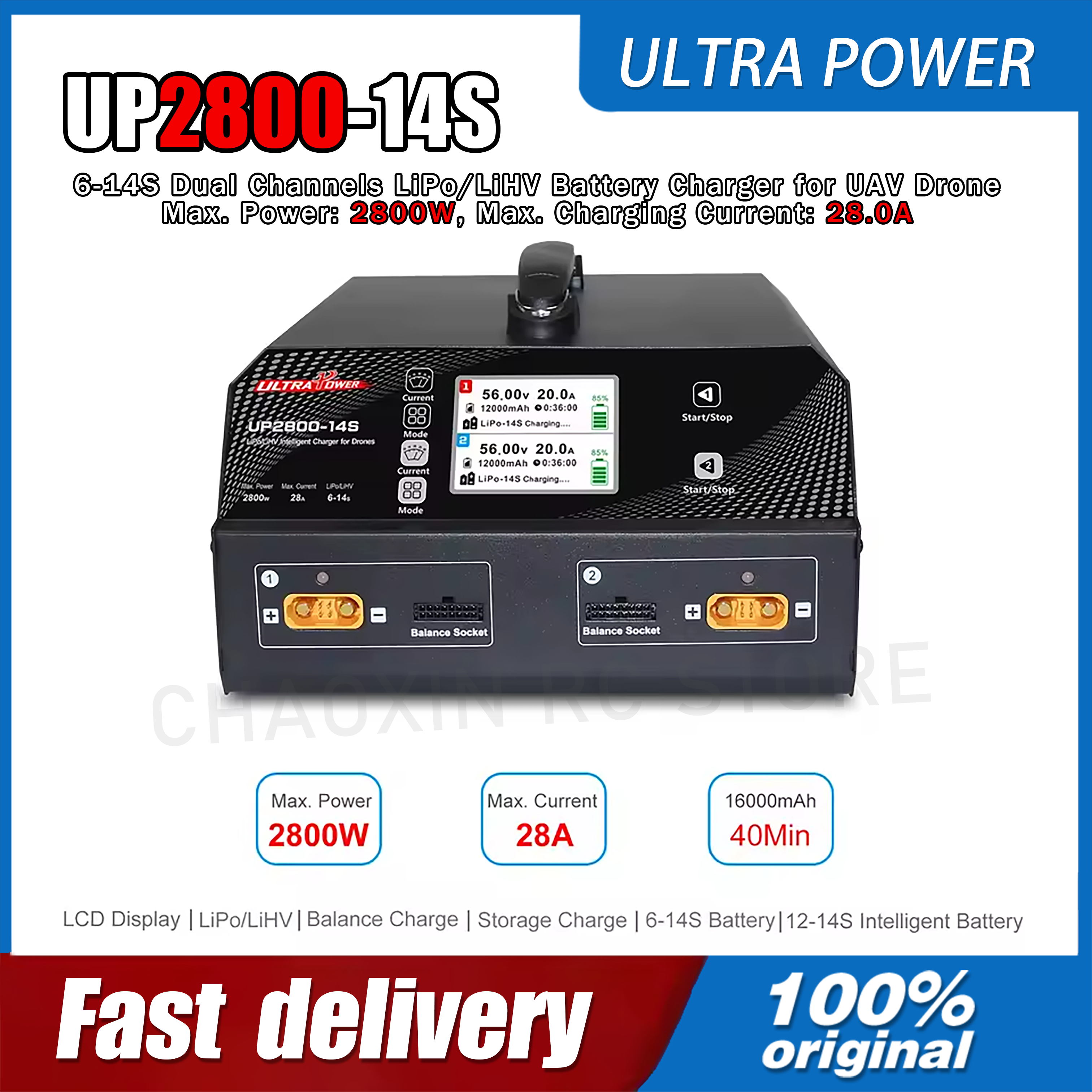ULTRA POWER UP2800-14S 2X1400W - Drone Battery Lipo avaliação e preço
