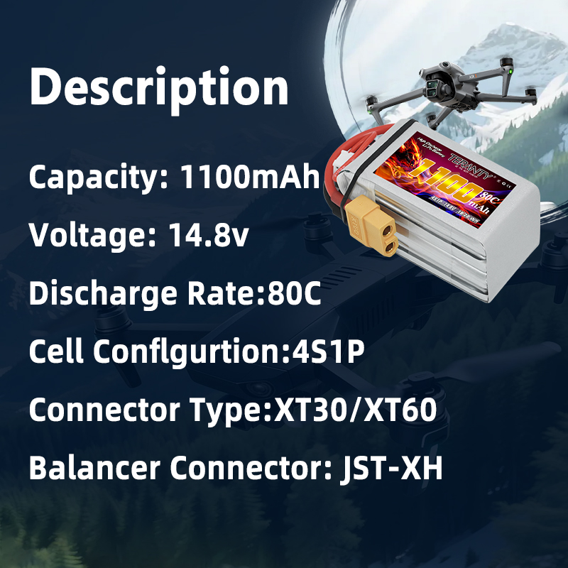 TERANTY 4S 1100mAh 80C/160C Li - Drone Battery 4S avaliação e preço