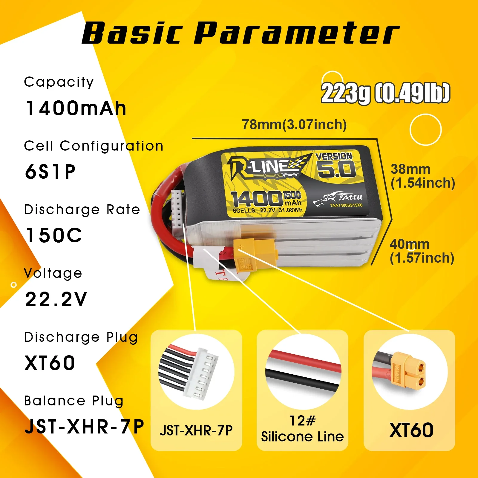 Tattu R-Line 1200mAh 1400mAh 6 - Drone Battery 6S avaliação e preço