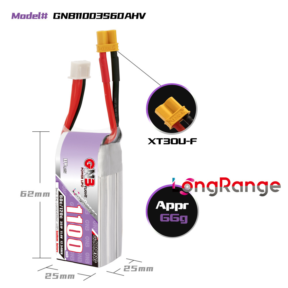 GNB 1100mAh 2S 3S 4S 6S 60C/12 - Drone Battery Lipo avaliação e preço