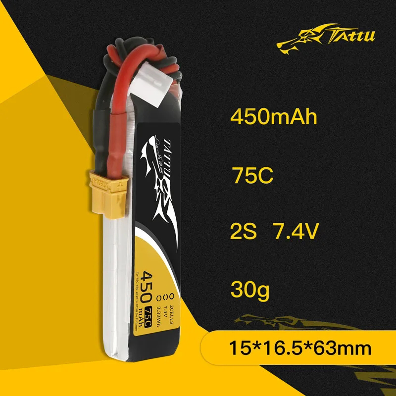 3Pcs NEW TATTU 450/500/550mAh  - Drone Battery 3S avaliação e preço