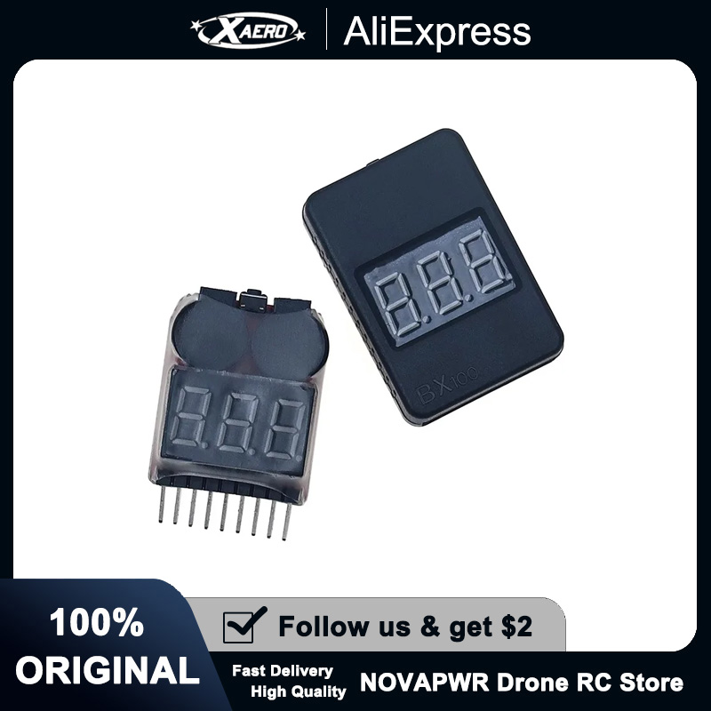 1-8S Battery Voltage Tester Al - Drone Battery Alarm avaliação e preço