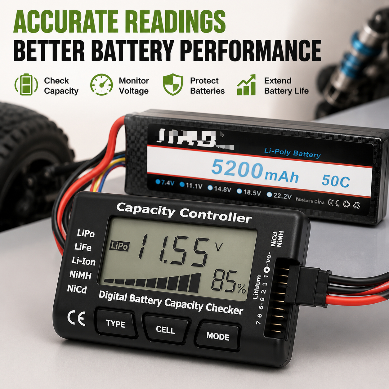 RC Cellmeter 7 Digital Battery - Drone Battery Voltage Checker avaliação e preço