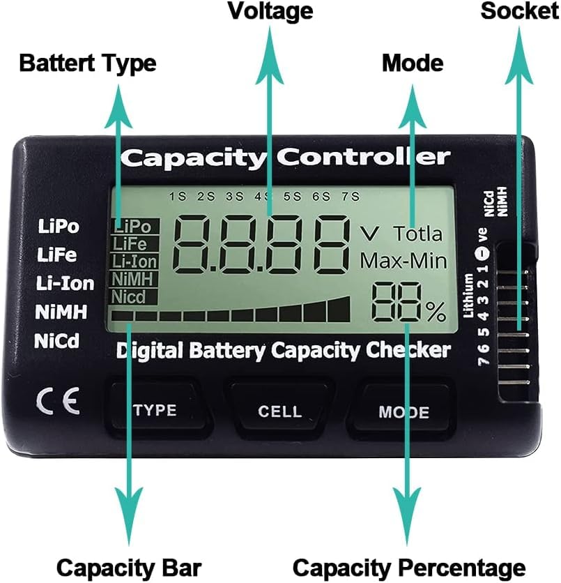 RC Cellmeter 7 Digital Battery - Drone Battery Voltage Checker avaliação e preço