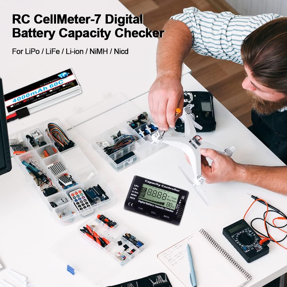 RC Cellmeter 7 Digital Battery - Drone Battery Voltage Checker avaliação e preço
