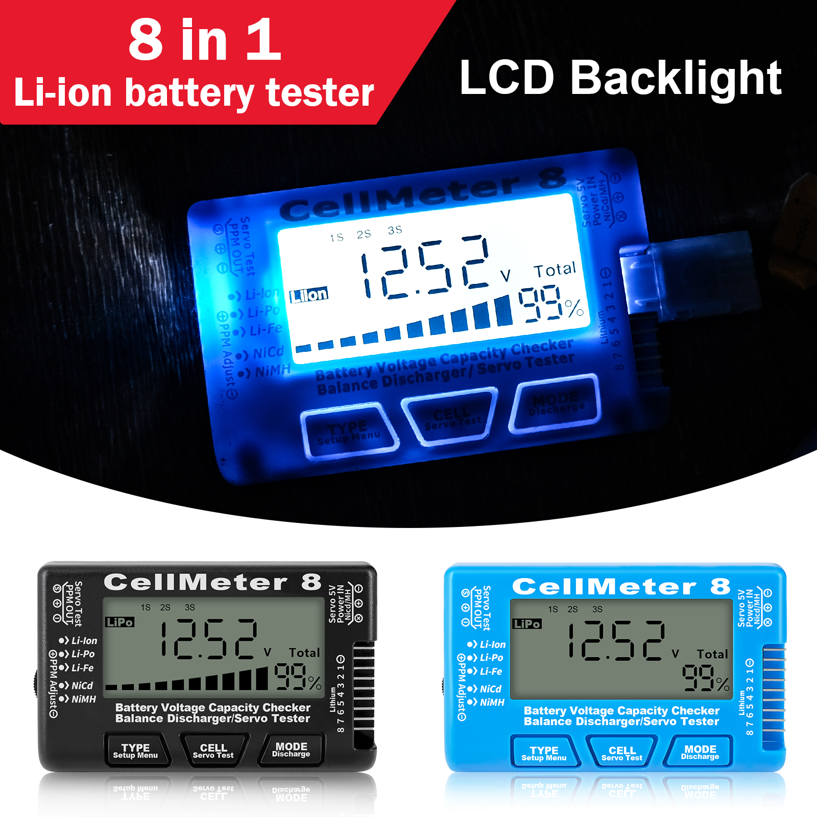 Rc Cellmeter-8 Digital Battery - Drone Battery Voltage Checker avaliação e preço